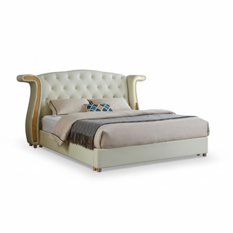 Polster Design Luxus Bett 180x200cm Betten Leder Moderne Schlafzimmer Möbel Neu