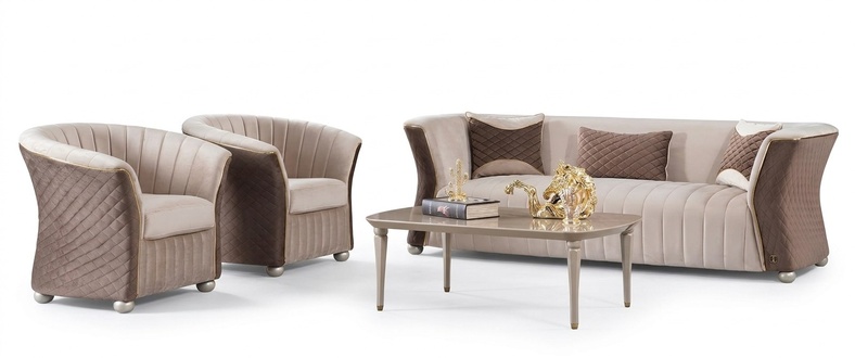 Polster Garnitur Sofas Couch Designer Sofagarnitur 3+1+1 Sitzer Stoff Couchen
