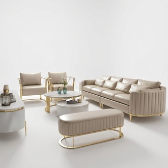 Polster Sofas Design Luxus Couch Sofa 4 Sitzer Stoff Couchen Viersitzer Leder