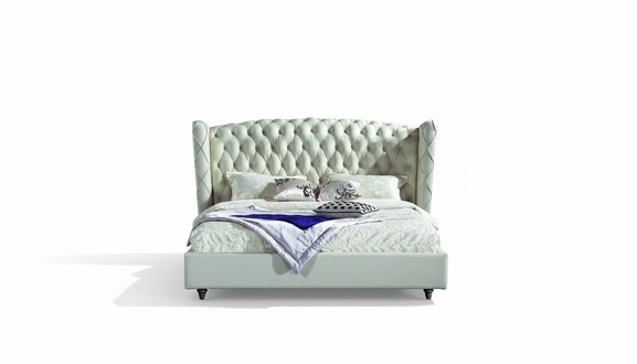 Polsterbett Bett Ehebett Lederbett Designerbett Doppelbett Bettgestell S-9231