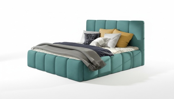 Polsterbett Betten Bett Polster Designer Hotel Doppel Luxus Design 180x200cm Neu
