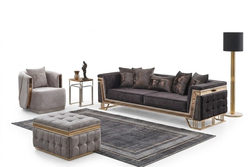 Polstergarnitur Luxus Sofas Dreisitzer Sessel Moderne Wohnzimmer Couch