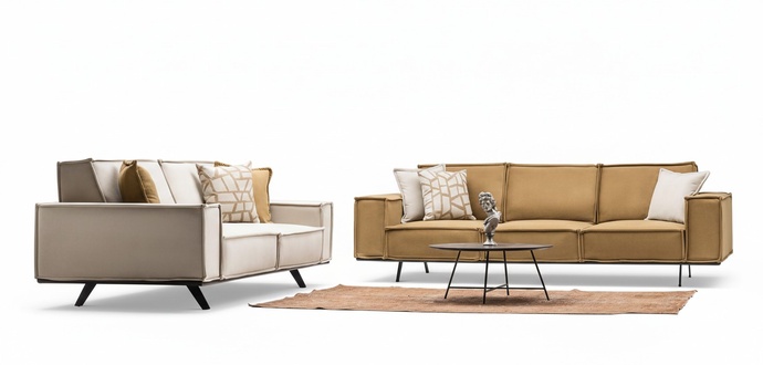 Polstergruppe Sofa Set Wohnzimmergarnitur Garnitur Couch Sofagarnitur 4+3