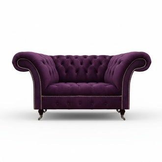 Polstermöbel Lila Zweisitzer Sofa Couch Luxus Möbel Design Textilsofa