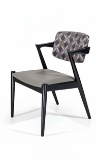 Polsterstuhl Moderne Design Textil Stuhl Grau Esszimmer Luxus Möbel