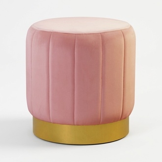 Pouf Fußhocker Rund Hocker Polsterhocker Sitzhocker Hocker Ottomane Relax Neu