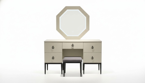 Praktisch Modern und Neu Schlafzimmer Schminktisch mit Spiegel und Hocker