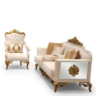 Premium Wohnzimmer Set Möbel set 2x Sofa 3 Sitzer Moderner Wohnzimmer