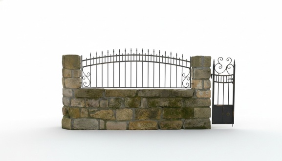 Railing Zaun Geländer Schmiedeeisen Handarbeit Klassische Zäune Garten M249 Neu