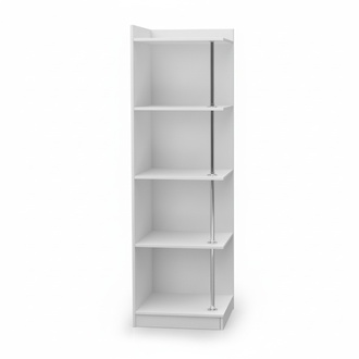 Regal Bücherschrank Eckschrank Schrank Holz für Kinderzimmer Jugendzimmer Weiß