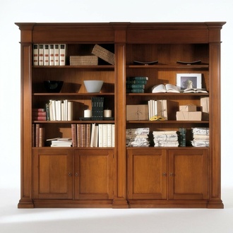 Regal Echtholz Aktenschrank Büro Schrank Regale Schränke Bücherschrank Massiv