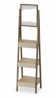 Regal mit Spiegel aus Holz in Braun – Elegantes Design für Zuhause