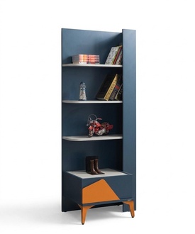 Regal Schrank Bücherregal Schränke Mehrzweck Top-Qualität Möbel Blau Modern