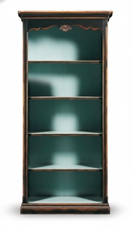 Regal Schrank Bücherschrank für Büro Bücherregal Braun Hochschrank Echtholz Neu