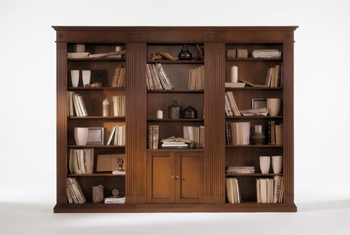 Regal Wohnzimmer Schrank Bücherregal Holz Büroschrank Schränke Vitrine Italien