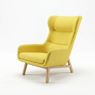 Relax Sessel Neu Design Polster Lounge Club Stuhl Sitz Luxus Zimmer Warte gelb
