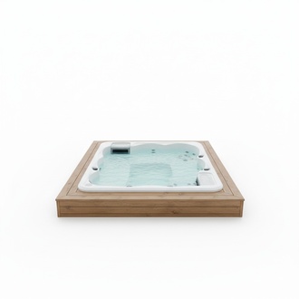 Relaxpool Sprudelbad Outdoor Whirlpool Hydromassagewanne Massagebad 190x190 cm