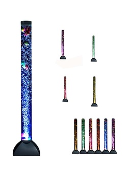 LED Wasser Säule 120cm Leuchte klar Fische Dekoration Steh Lampe Farbwechsel
