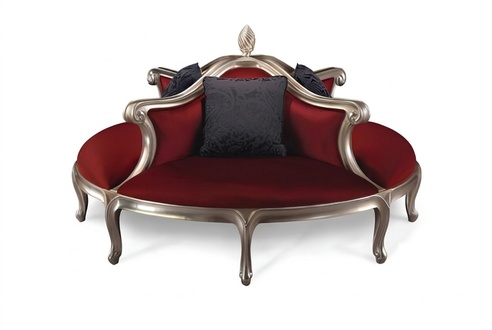 Rund Sofa Polster Couch Polster Chesterfield Samt 4 Sitzer Antik Stil Sessel Neu
