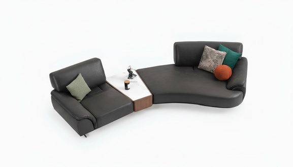 Rund Wohnzimmer Couch Möbel 5 Sitz Couchen Runde Sofa Möbel Textil