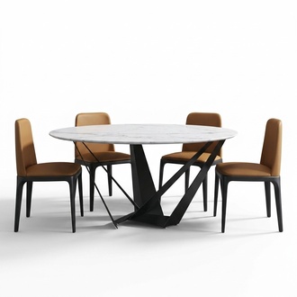 Runder Luxus Esstisch Designer Esstische 130cm Konferenz Rund Tische Möbel Neu