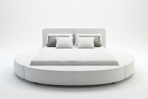 Rundes Bett Rund Design Betten Leder Doppel Luxus Hotel Gestell Schlaf