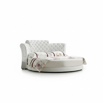 Rundes Bett Rund Design Betten Leder Doppel Luxus Hotel Gestell Schlaf Zimmer