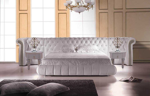 Chesterfield Doppelbett Designer Polster Doppel Ehe Bett Betten XXL Sofort
