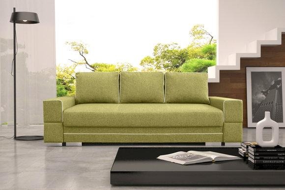 Schlafsofa Klappcouch 3-Sitzer Schlaffunktion + Bettkasten Couch Sofa