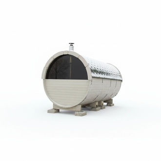 Saunafass Fasssauna Außensauna 46 mm Personen 6-8 Holz Thermoholz Sauna