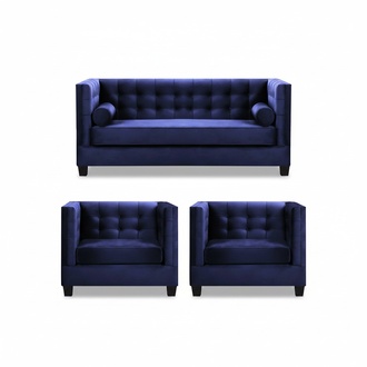 Schlafsofa Sessel Kreative Möbel Textil Stoff Blau Gruppe Wohnzimmer Modern Sofa