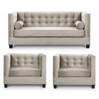 Schlafsofa Taupe Sessel Kreative Möbel Textil Stoff Neu Wohnzimmer Sofa Gruppe