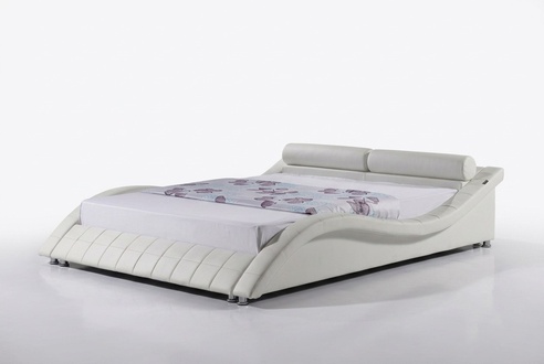 Schlafzimmer Bett Moderne Geschwungene Betten Design Doppel 180x200 Hotel Leder