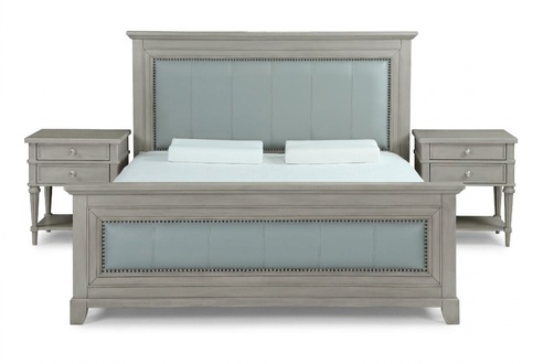 Schlafzimmer Bett Nachttische 3 tlg. Set Design Luxus Betten Holz Doppelbett Neu