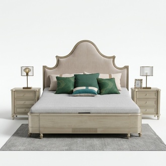 Schlafzimmer Design Bett Set Garnitur Betten 2x Nachttisch 3tlg. Möbel Komplett
