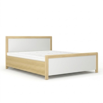 Schlafzimmer Holzbett Weißes Doppelbett Designer Helles Holzgestell