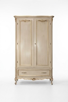 Schlafzimmer Kleiderschrank Luxus Holz Klassisch Design Möbel Beige Neu