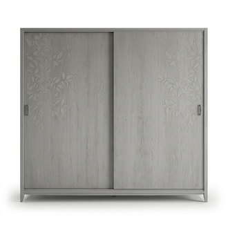 Schlafzimmer Kleiderschrank Material Holz Schrank grau Modern