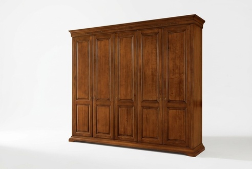 Schlafzimmer Kleiderschrank Schrank Holz Wohnzimmer Möbel Braun Italien