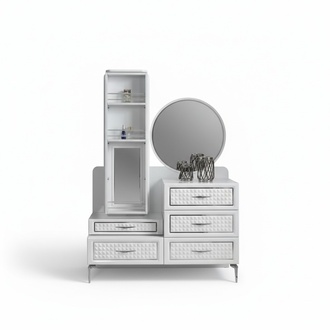 Schlafzimmer Kommode mit Spiegel Luxus Kommoden Sideboard 2tlg.
