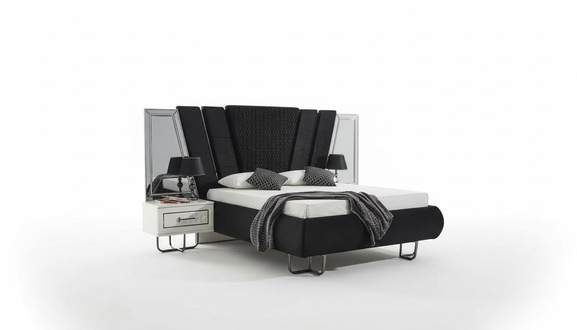 Schlafzimmer Möbel Bett Nachttische Kleiderschrank Schrank Betten 4tlg.