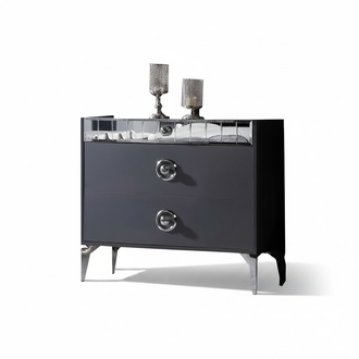 Schlafzimmer Schminktisch Moderne Glasfläche Möbel Ankleidetisch Lux Grau
