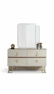 Schlafzimmer Set Kommode Elegantes Spiegel Moderne Luxus Möbel Neu 2tlg