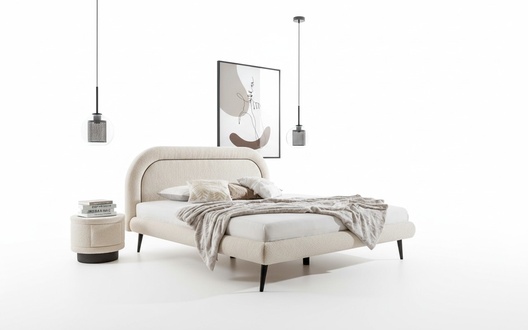 Schlafzimmer Set Weiß Bett Elegantes 2x Nachttische Luxus Holz Modern 3tlg.