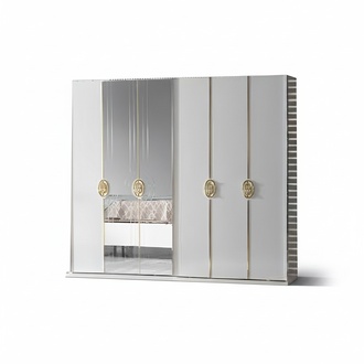 Schlafzimmermöbel Kleiderschrank Schrank Spiegel Garderobe weiß Moderne Möbel