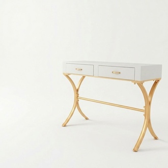 Schmink Tisch Kommode Konsolen Tische Holz Weiß Sekretär Designer Möbel Modern
