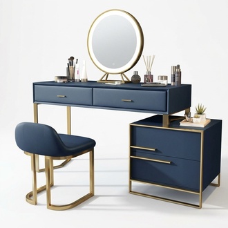 Schminktisch Spiegel Hocker Komplett Set Kommode Schlafzimmer Neu