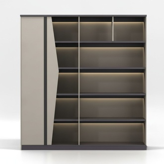 Schrank Büro Bücherschrank Aktenschrank Möbel Eleganter Schrank Beleuchtet