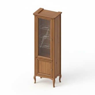 Schrank Echtes Holz Massivholz Klassische Vitrine Vitrinenschrank-Model PR-W 1-2