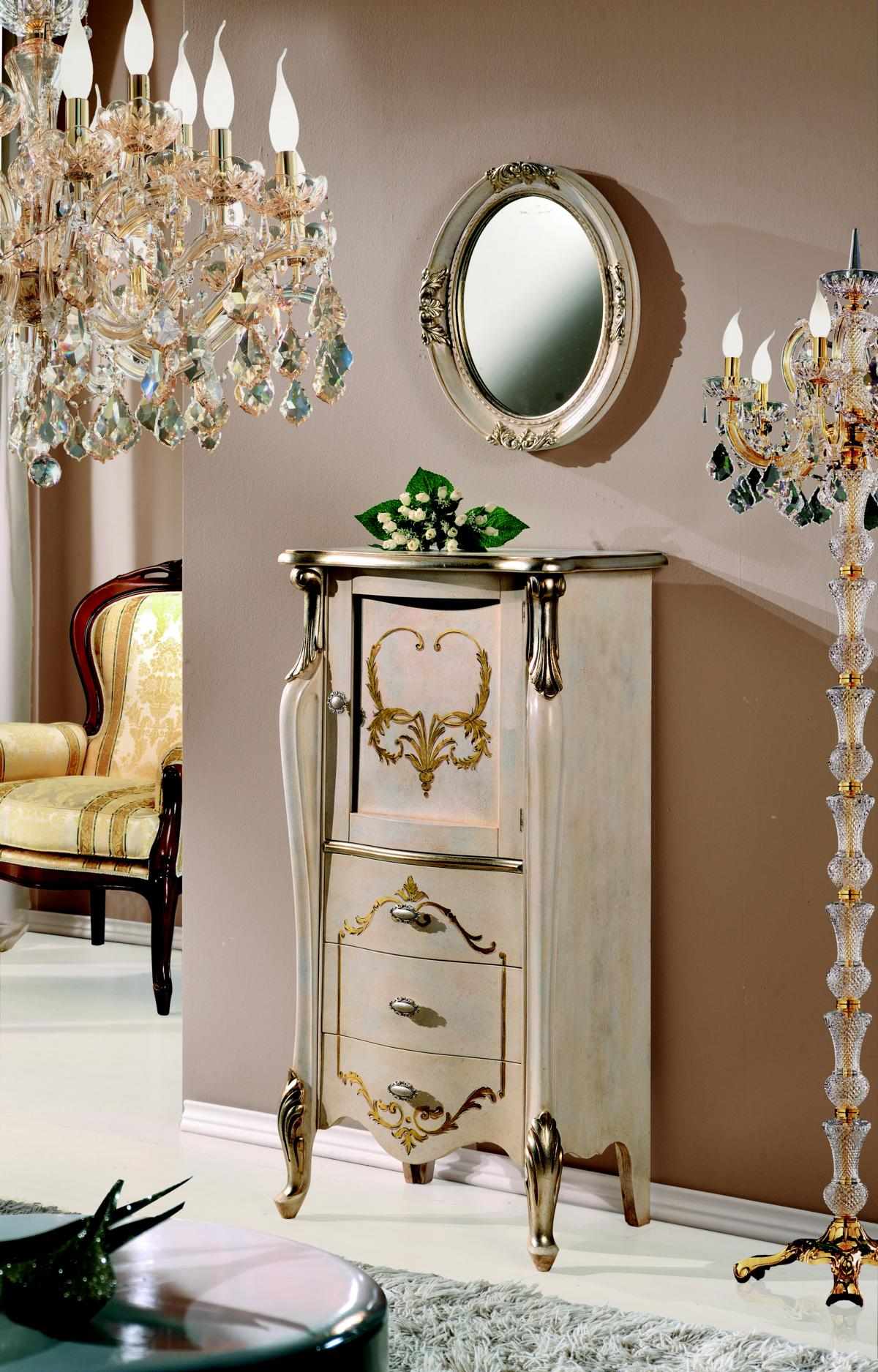 Schicke Kommode Schrank Italienische Möbel Barock Stil Wohnzimmer Kommoden Anrichte Neu